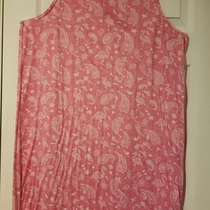 Women's Pink Flamingo Paisley Sleep Tank